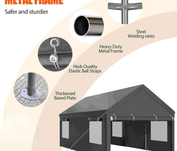Garajes/Carpas Portátiles 3x6 Con Ventanas